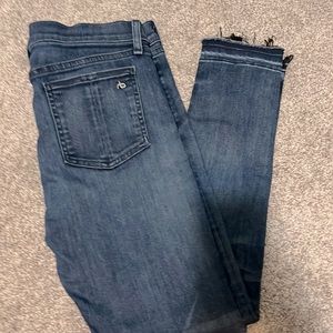 Rag & bone ankle skinny jeans raw hem size 30